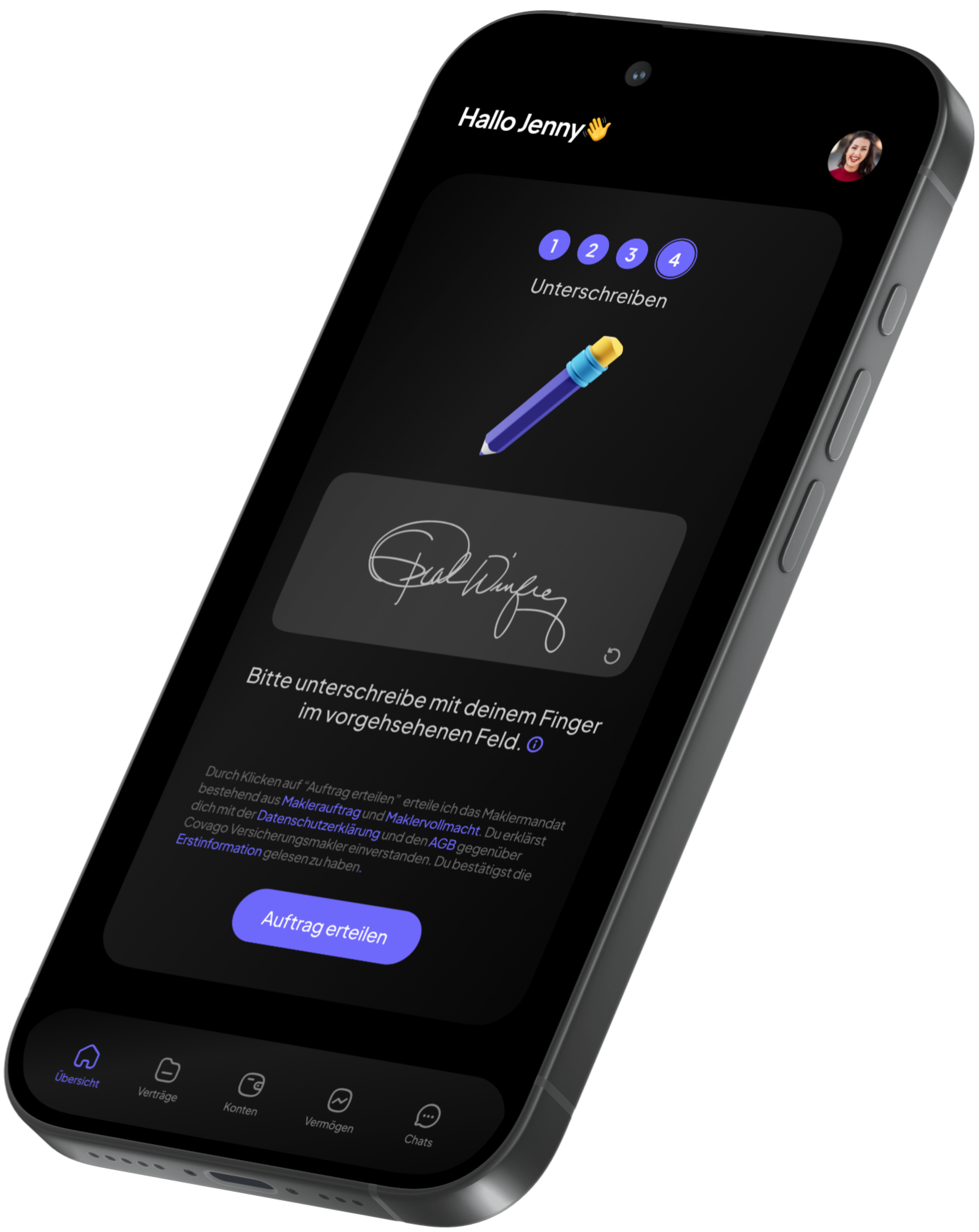 Vinlivt App auf dem Smartphone